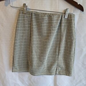Full Tilt Green and White Pencil Mini Skirt